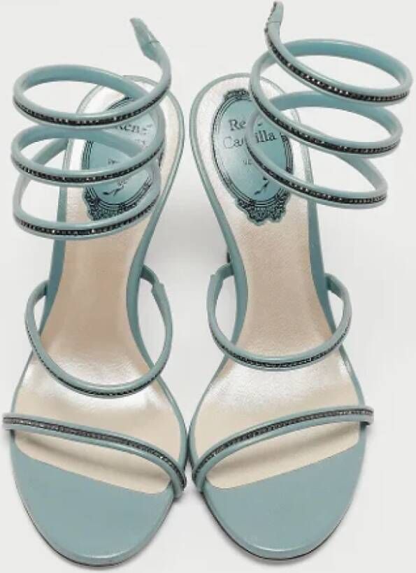 René Caovilla Pre-owned Leather sandals Blue Dames
