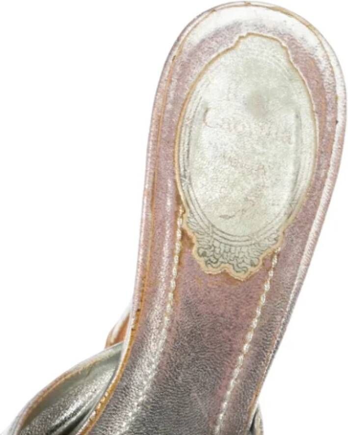 René Caovilla Pre-owned Leather sandals Gray Dames