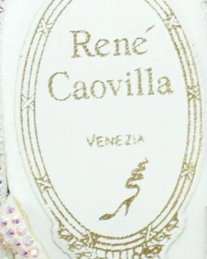 René Caovilla Pre-owned Leather sandals White Dames