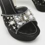 René Caovilla Pre-owned Satin sandals Black Dames - Thumbnail 7