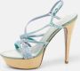 René Caovilla Pre-owned Satin sandals Blue Dames - Thumbnail 2