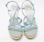 René Caovilla Pre-owned Satin sandals Blue Dames - Thumbnail 3