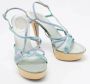 René Caovilla Pre-owned Satin sandals Blue Dames - Thumbnail 4