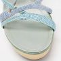 René Caovilla Pre-owned Satin sandals Blue Dames - Thumbnail 7