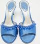 René Caovilla Pre-owned Satin sandals Blue Dames - Thumbnail 2