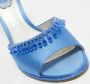 René Caovilla Pre-owned Satin sandals Blue Dames - Thumbnail 6