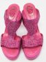 René Caovilla Pre-owned Satin sandals Pink Dames - Thumbnail 2