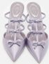René Caovilla Pre-owned Satin sandals Purple Dames - Thumbnail 3