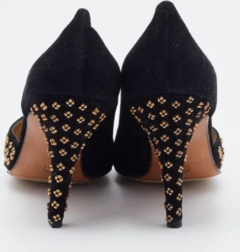 René Caovilla Pre-owned Suede heels Black Dames