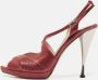René Caovilla Pre-owned Suede sandals Red Dames - Thumbnail 2