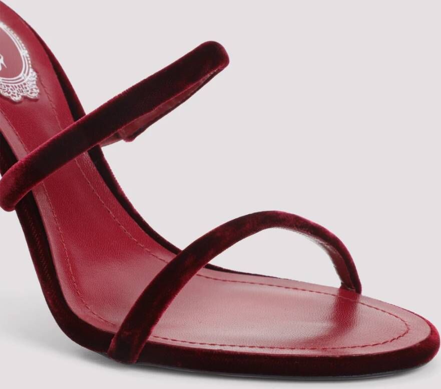 René Caovilla Rode Sandalen Verhogen Stijl Comfortabel