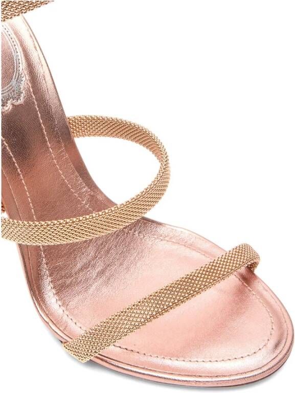 René Caovilla Roségouden Sandalen