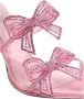 René Caovilla Roze Leren Satijnen Sandalen - Thumbnail 2