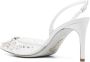 René Caovilla Witte slingback schoenen met kristallen versiering White Dames - Thumbnail 2
