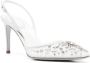 René Caovilla Witte slingback schoenen met kristallen versiering White Dames - Thumbnail 4