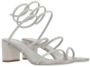 René Caovilla Zilveren Strass Sandalen met Slang Detail Gray Dames - Thumbnail 4