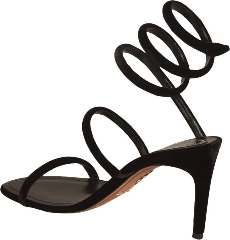 René Caovilla Zwarte Sandalen voor Elegante Stijl