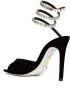 René Caovilla Zwarte Velvet Spark Sandalen met Strass - Thumbnail 2