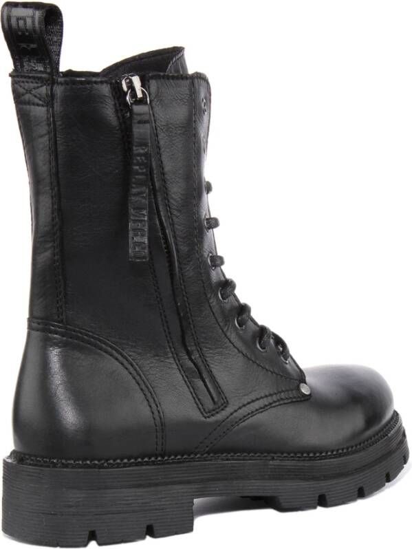 Replay Stijlvolle Bikerlaarzen Zwart Vrouwen Black Dames