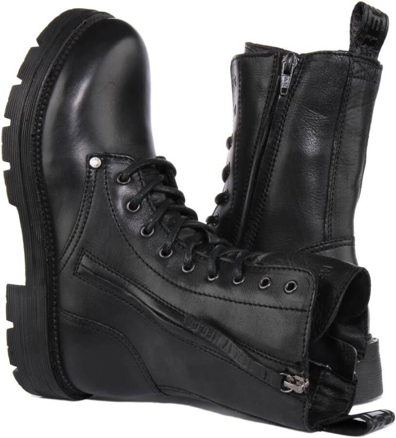 Replay Stijlvolle Bikerlaarzen Zwart Vrouwen Black Dames