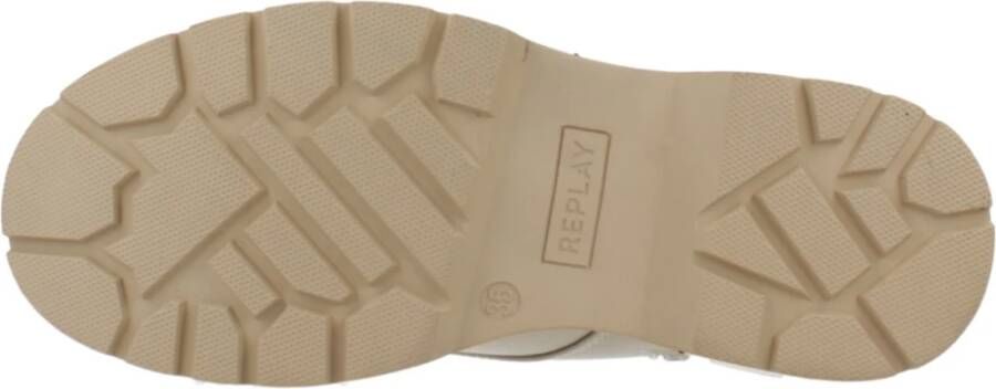 Replay Stijlvolle Veterschoenen met Rits Beige Dames