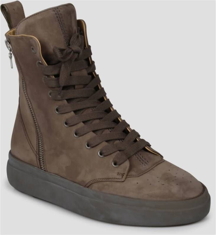 Represent Nubuck Leren High-Top Sneakers Brown Heren