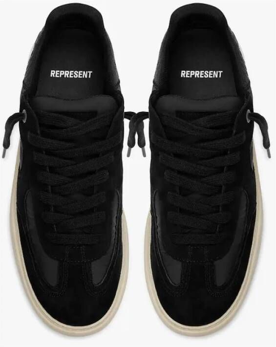 Represent Virtus Nylon Sneakers in Zwart Suède