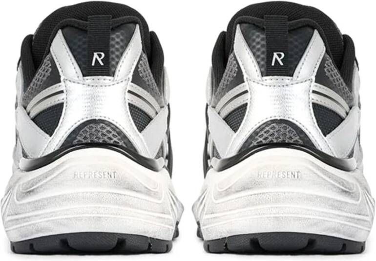 Represent Zilveren Mesh Runner Sneakers Gray Heren