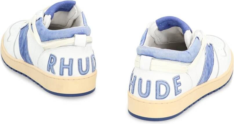 Rhude Vintage Leren Lage Sneakers Blue Heren