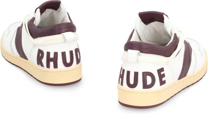 Rhude Vintage Leren Lage Sneakers White Heren