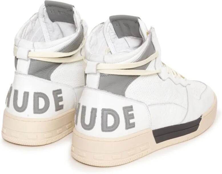 Rhude Vintage Witte Leren Sneakers White Heren