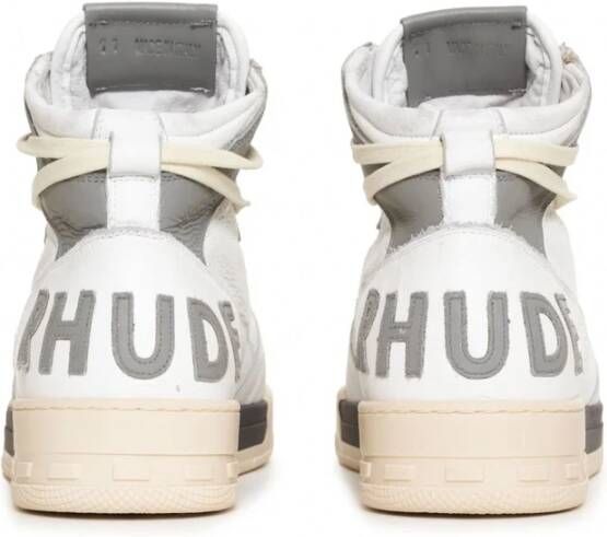 Rhude Vintage Witte Leren Sneakers White Heren