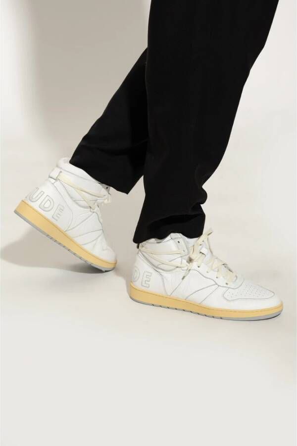 Rhude Witte lederen reheaks sneakers Wit Heren