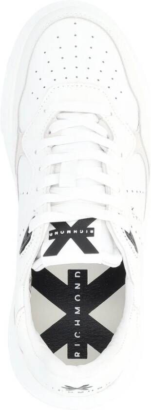 Richmond Witte Leren Sneaker White Heren