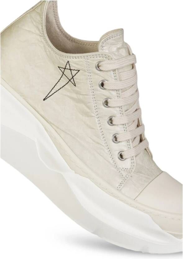 Rick Owens Abstracte Lage Pentagram Sneakers White Unisex