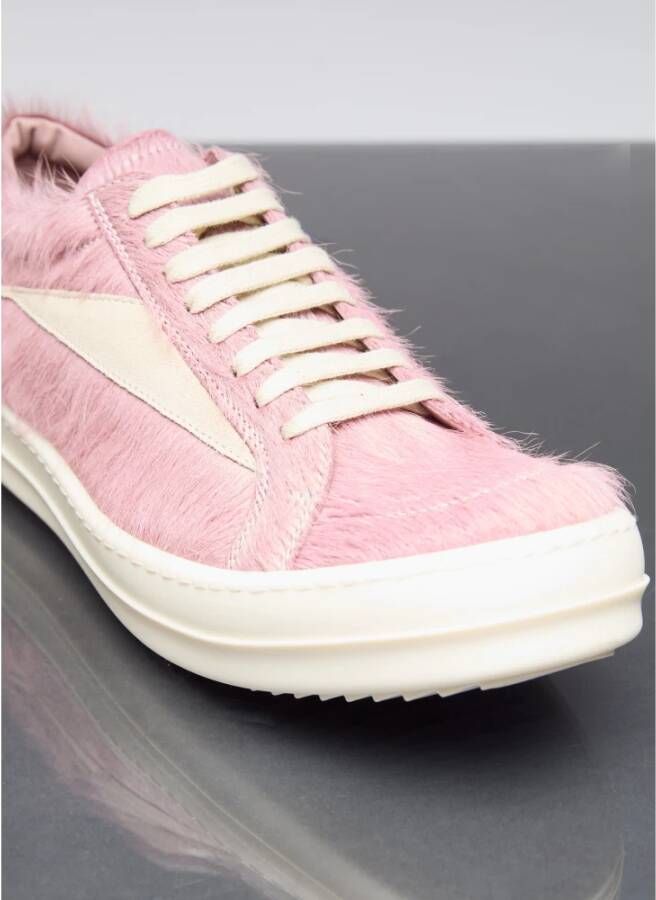 Rick Owens Bont & Suède Vintage Sneakers Pink Dames