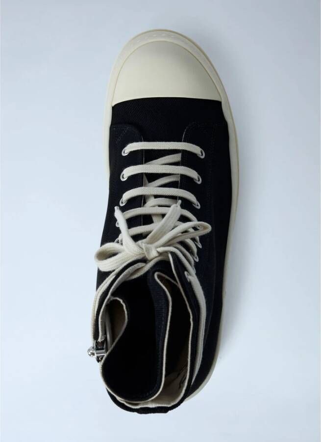 Rick Owens Canvas High-Top Sneakers