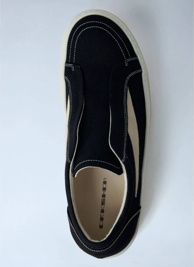 Rick Owens Canvas Lage Sneakers Dikke Zool