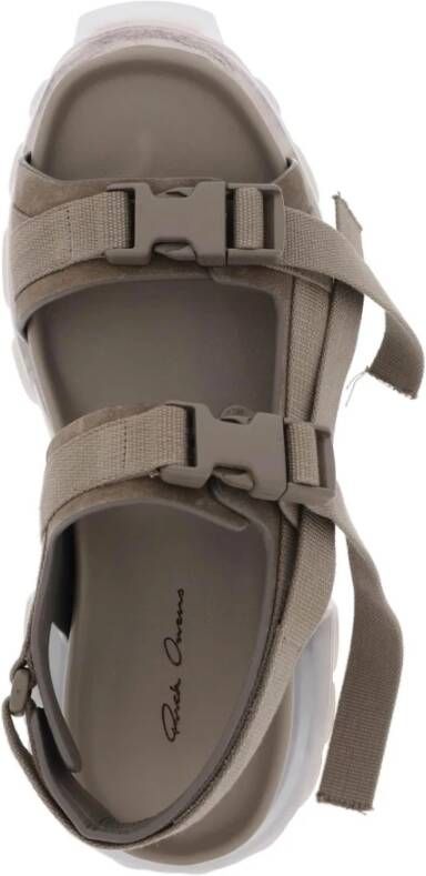 Rick Owens Chunky Sandalen met Tractorzool Gray Dames