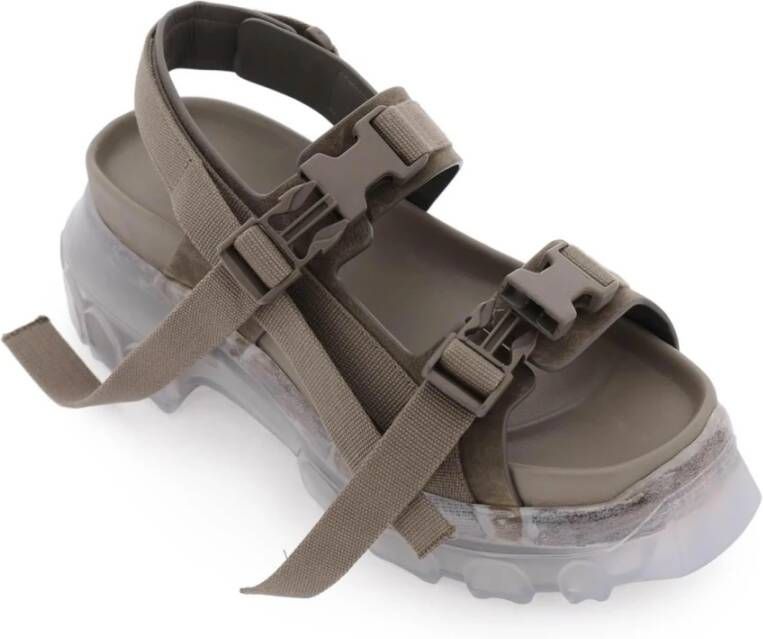 Rick Owens Chunky Sandalen met Tractorzool Gray Dames