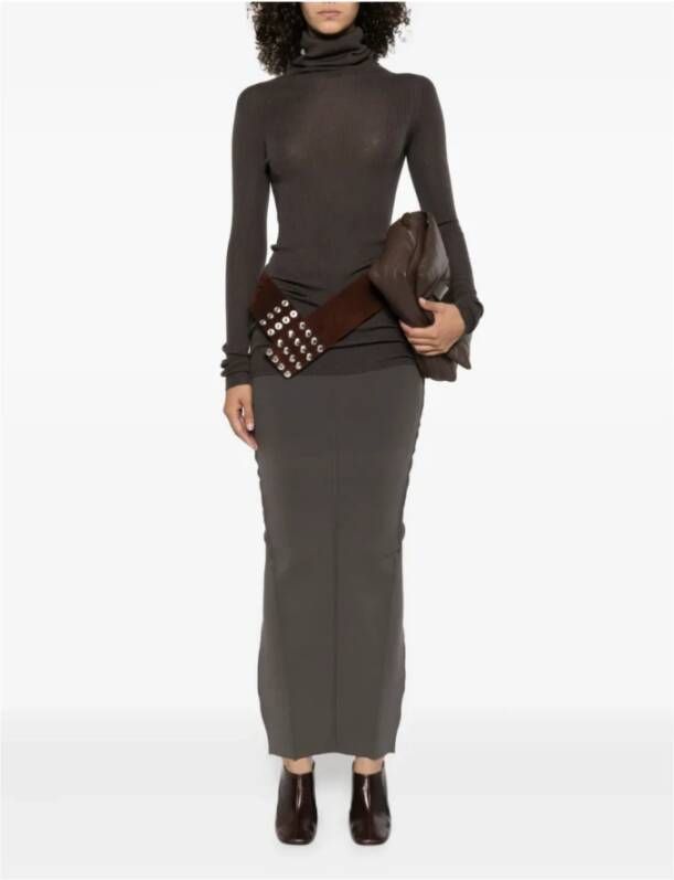 Rick Owens Donkere stofzuiger Pilaar Rok