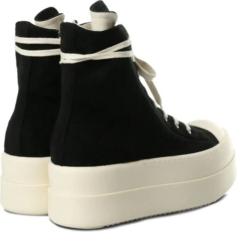 Rick Owens Double Bumper Sneaks Zwart Melk Schoenen
