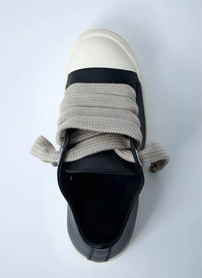 Rick Owens Geveterde Leren Sneakers