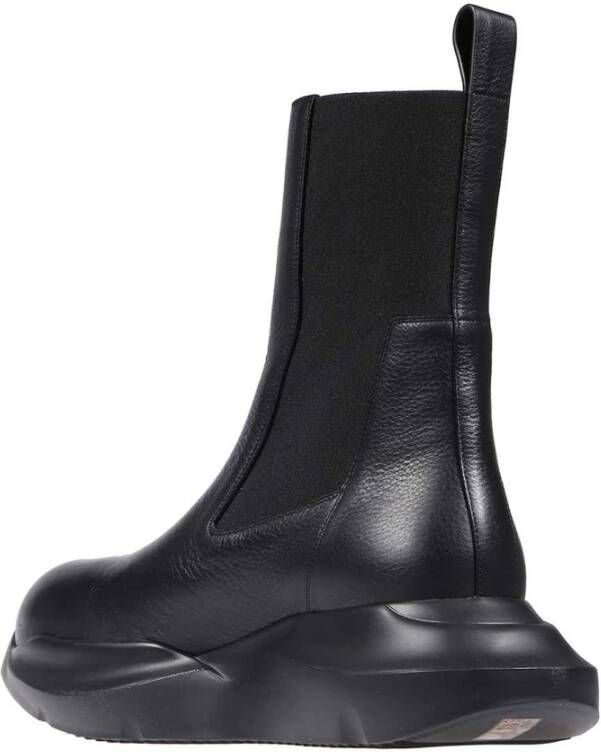 Rick Owens Klassieke Leren Chelsea Laarzen Black Heren