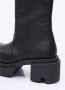 Rick Owens Leren Kniehoge Instaplaarzen Black Dames - Thumbnail 2