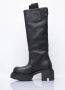 Rick Owens Leren Kniehoge Instaplaarzen Black Dames - Thumbnail 4