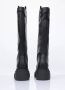 Rick Owens Leren Kniehoge Instaplaarzen Black Dames - Thumbnail 5