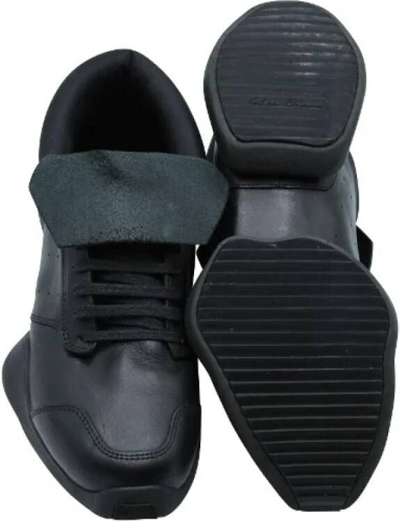 Rick Owens Pre-owned Leather sneakers Black Heren