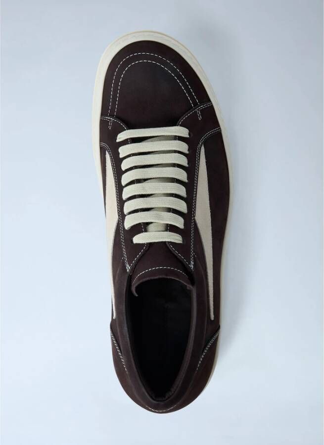 Rick Owens Retro Katoenen Sneakers met Suède Panelen