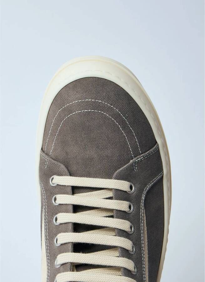 Rick Owens Retro Sneakers van Katoen met Suède Panelen